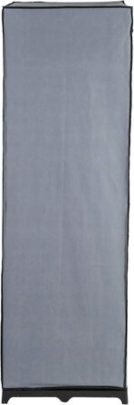 axentia Wardrobe, approx. 75 x 150 x 50 cm, Grey-Black