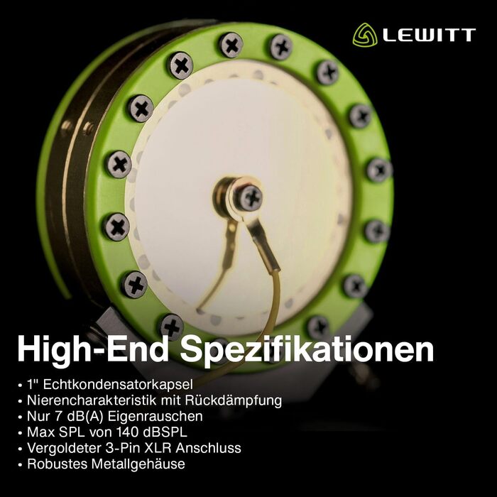 LCT 440 Pure - XLR конденсаторний мікрофон з 1' капсулою: ідеальний для вокалу, інструментів, подкастів та стрімінгу. У комплекті: мікрофонна павутина, поп-фільтр, вітрозахист та транспортна сумка.