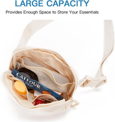 Сумка на пояс жіноча/чоловіча Telena, сумка через плече, кросбоді, поясна сумка, сумка на стегно, для спорту та повсякденного носіння, бежева