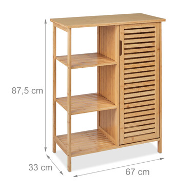 Relaxdays Bamboo Storage Cabinet