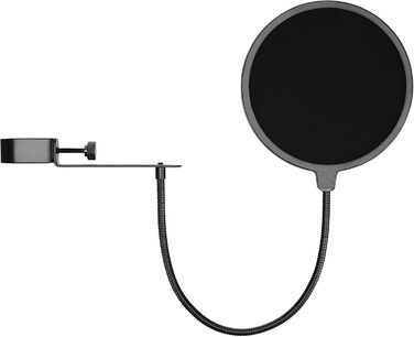 Pronomic CM-100S Студійний конденсаторний мікрофон XLR з поп-фільтром, павуком, кейсом та вітрозахистом, сріблястий
