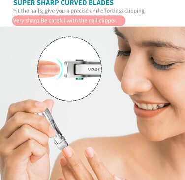 Набір для манікюру та педикюру SZQHT для товстих та врослих нігтів, срібний