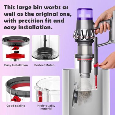 Dyson V11 & V15 Dust Bin Replacement - Compatible with SV14, SV17, SV15, SV22, SV28 Models - Includes Filter