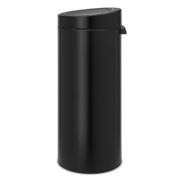 Відро Brabantia Touch Bin New 40 л з пластиковим вкладишем, нержавіюча сталь, 32.8 x 48.3 см, матовий чорний