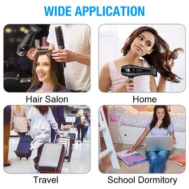CONFU 2300W Professional Hair Dryer with Ionic Technology - Salon Quality, Diffuser & Styling Nozzle, AC Motor, Fast Drying, 2 Speed & 3 Heat Settings, LED Display, 220V