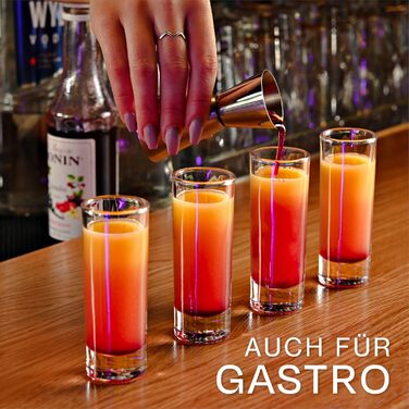 Pack of 24 Schnapsgläser (Shot Glasses) made of Glass, 5cl - Dishwasher Safe - Stable thanks to thick base - Shot glasses for every party