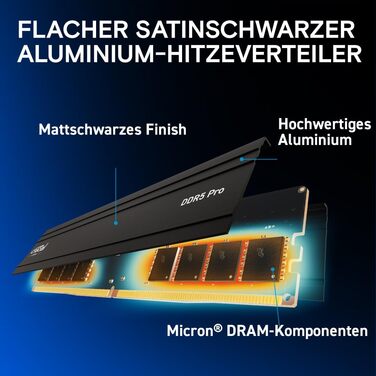 Crucial Pro DDR5 RAM 64GB (2x32GB) 5600MHz - Комп'ютерна пам'ять для ПК, Intel XMP 3.0 / AMD Expo