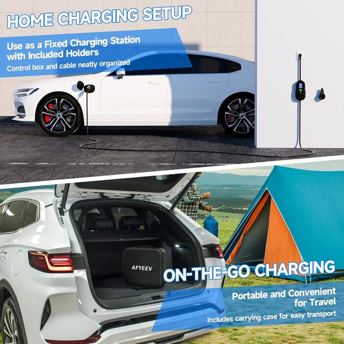 Кабель для зарядки електромобіля Type 2 Schuko 3.68kW 6м, регульована потужність, APP-управління