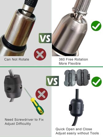 Кухонний змішувач з висувною лійкою та 3 режимами, з нержавіючої сталі, для кухні