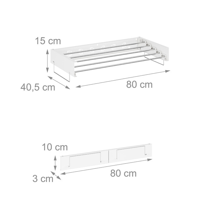 Relaxdays Wall-Mounted Clothes Rail