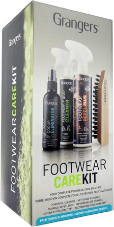 Granger's Unisex Sports Shoe and Sneaker Footwear Care Kit, Black