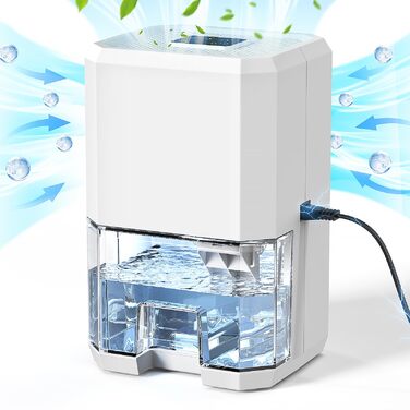 Електричний осушувач повітря 2800 мл: тихий осушувач для дому з нічним режимом, 7 кольорів підсвічування, таймером, портативний для ванної кімнати та спальні