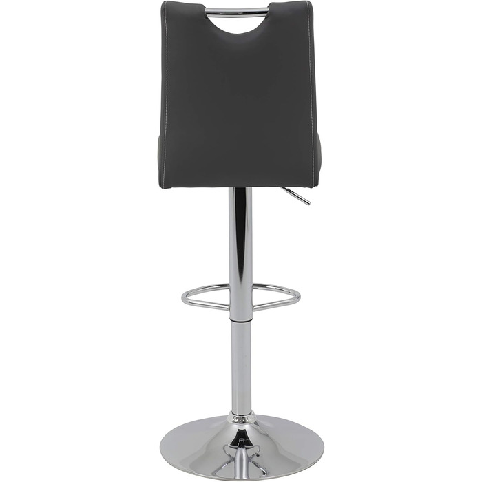Hela Miranda Bar Stools - 2 Pack, Adjustable Height, 360° Swivel, Grey Faux Leather - Bistro Chairs