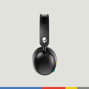 Skullcandy Grom - Бездротові навушники Over-Ear, 45 годин роботи акумулятора, обмеження гучності, сумісність з iPhone, Android та Bluetooth - Чорний