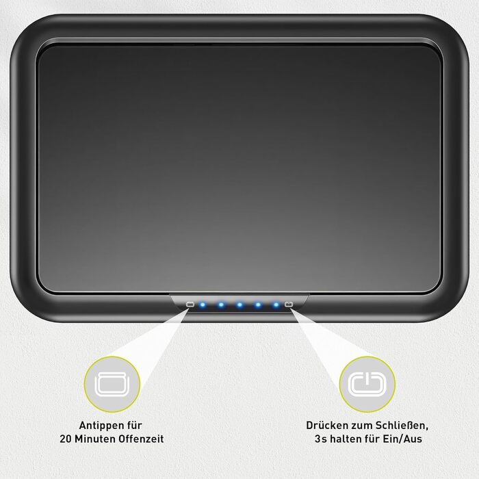 Сортувальний контейнер для сміття EKO Mirage Plus 3 відділення (15л + 15л + 30л), сенсорний, нержавіюча сталь, 60л, з пластиковими відрами