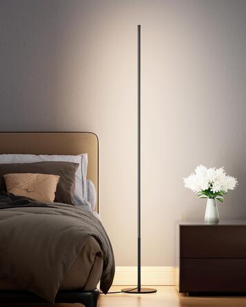 LED торшер EDISHINE для вітальні, спальні та офісу: диммування, тепле світло 3000K, 1100 люмен, 147 см