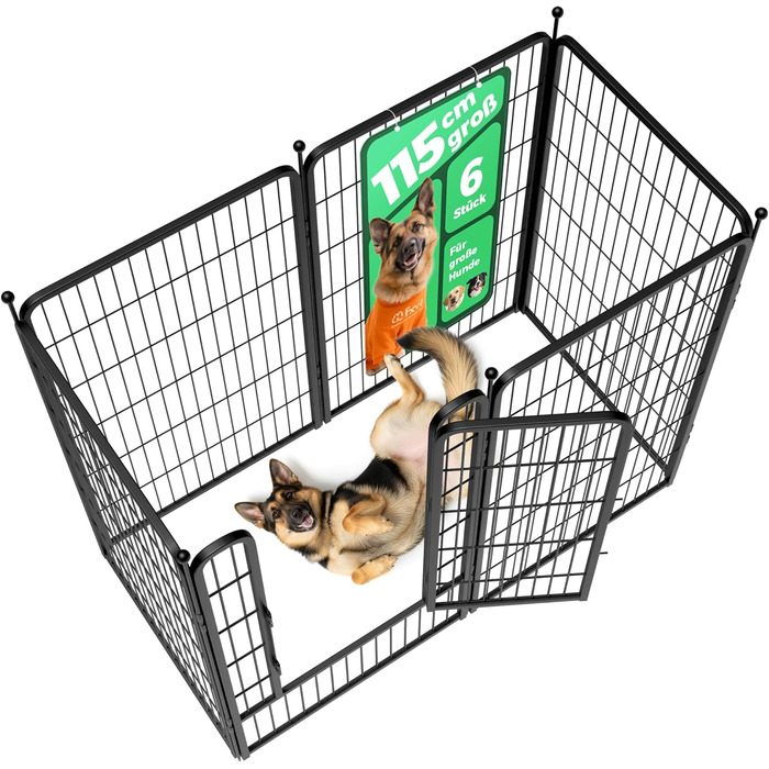 Вигул для цуценят FXW Rollick: для двору, кемпінгу, маленьких та середніх собак | 115 см, 6 панелей