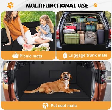 Захист для багажника автомобіля від собаки: універсальний килимок, водовідштовхувальний, стійкий до подряпин, з боковим захистом та захистом краю багажника