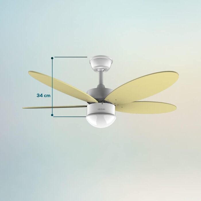 Стельовий вентилятор Cecotec EnergySilence Aero 4260 SunLight 42 дюйми з LED підсвіткою та пультом ДУ