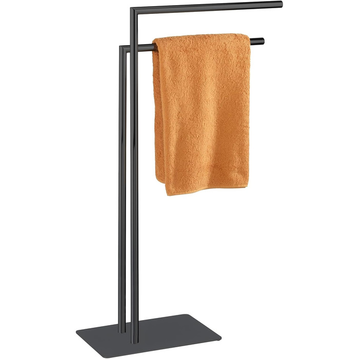 Підставка для рушників WENKO Recco, чорна, з нержавіючої сталі, 48 x 80.5 x 20 см