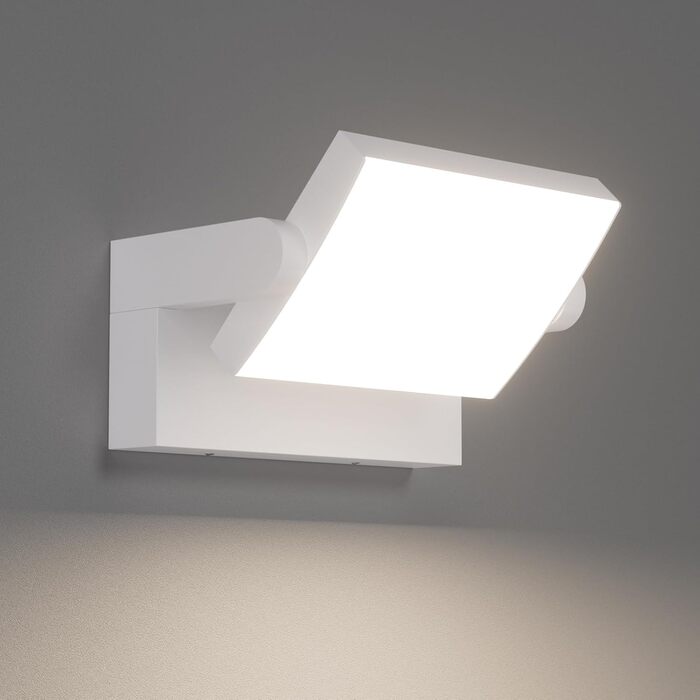 Klighten LED вуличне освітлення 24W: водонепроникна настінна лампа з поворотним LED-панелем, 1500 люмен, тепле світло 3000K для саду, тераси