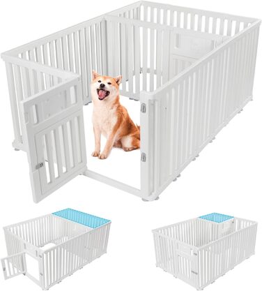 Клітка-вигул для цуценят та собак CEIEVER, 186x126x75 см, біла