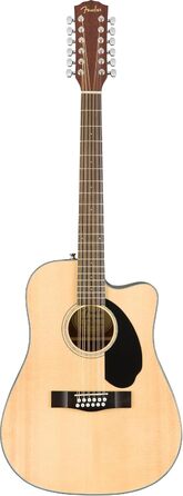 Електроакустична гітара Fender CD-60SCE 12-струнна, з Fishman, 2 роки гарантії, махагоні, палісандр, натуральний колір