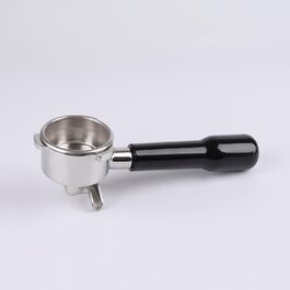 Портфільтр 54 мм з подвійним носиком для кавомашин Sage/Breville Barista BES 870/878/880, кошик-фільтр із ABS, дерево та нержавіюча сталь, чорний