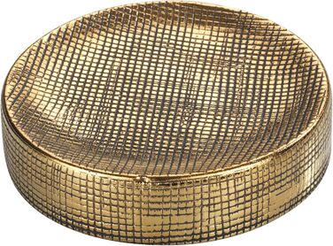 Підставка для мила WENKO Rivara, керамічна, золота, Ø 10 x 2,5 см