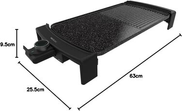 Cecotec TastyGrill 2000 Electric Grill Plate - Stainless Steel, Adjustable Temperature, Non-Stick Surface