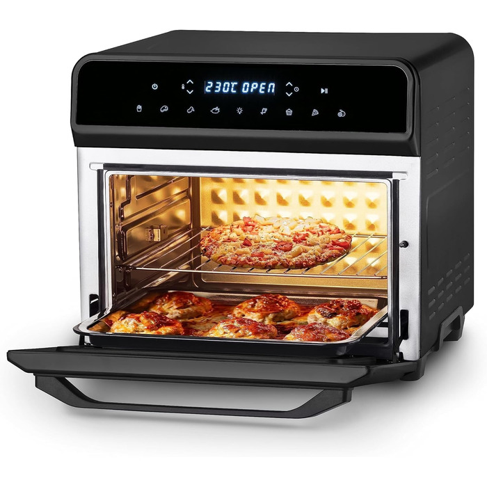 Ufesa Magnum Hot Air Fryer XXL, 23L, Double Resistance, Energy-Saving, 8 Programs, 1800W, Digital Control, Temperature 230ºC, 6 Accessories Included, Metal Housing