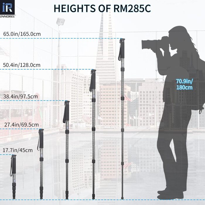 Штатив для камери INNOREL RM285C: професійний, легкий, для Canon, Nikon, Sony DSL