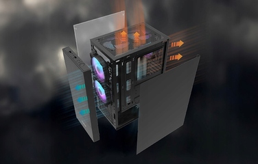 Корпус для комп'ютера Darkflash A290 Midi Tower ATX, чорний, з вікном