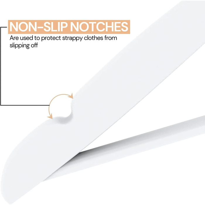 Набір вішалок для одягу Edihome (20 шт.) з неслизьким покриттям, поворотний гачок, для костюмів та сорочок