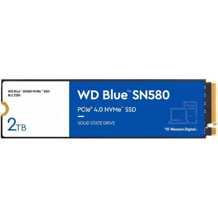 SSD WD Blue SN550 NVMe 2TB: Швидкий внутрішній SSD M.2 2280 для ПК