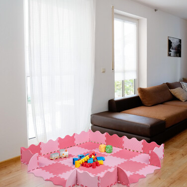 Relaxdays 36-piece Puzzle Mat with Border