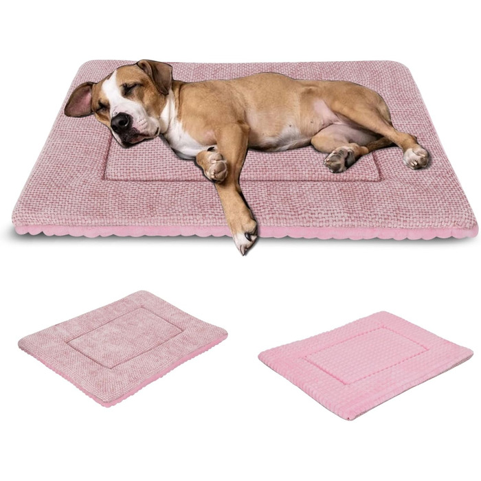 Килимок для собак Vejaoo XZ016: м'який, миючий, рожевий, 100 x 80 x 4 см