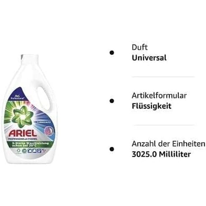 Рідкий пральний засіб Ariel Professional для кольорових речей, 3.025 л (на 110 циклів прання)