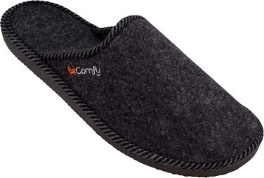 Чоловічі фетрові домашні тапочки BeComfy з EVA підошвою Memory Foam, сірий графіт, розміри 40-46