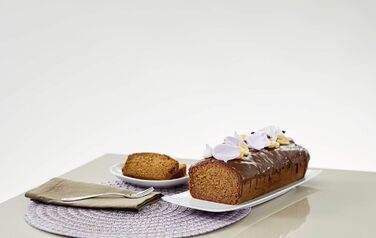 Dr. Oetker Kastenform 30 cm EXCLUSIVE, cake tin for juicy cakes and hearty breads, loaf tin with enamel sealing (color: Grey-Brown/Crème), quantity: 1 piece