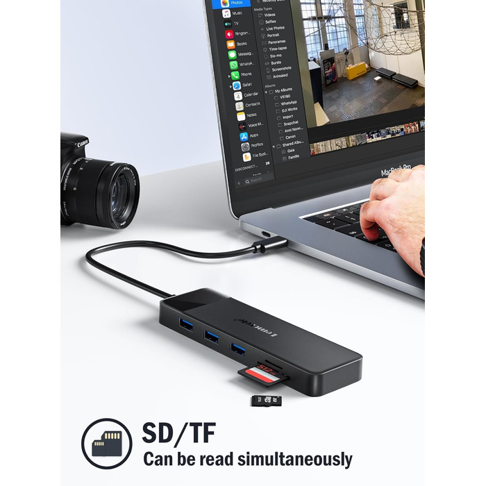 Док-станція Lemorele USB C з хабом 11 в 1: 2*HDMI (4K), 3*USB 3.0/2.0, VGA, PD 100W, SD/TF, для Windows, MacBook, Dell, HP, Lenovo, Surface