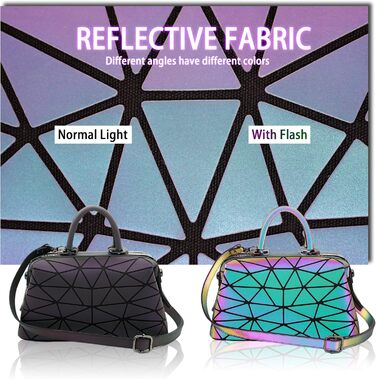 Геометричний гаманець жіночий світловідбиваючий, сумка через плече голографічна Geometrisches Portemonnaie (Cb-05)