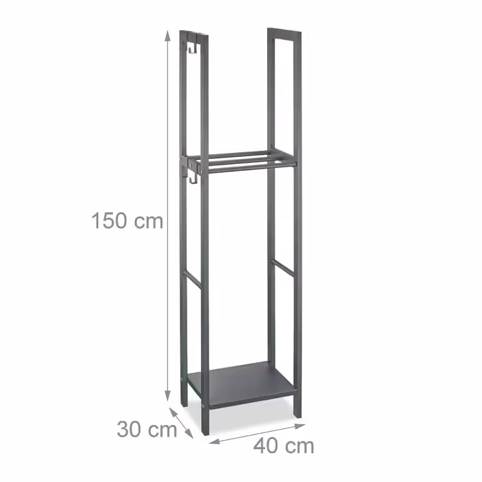 Relaxdays Firewood Rack with 2 Shelves