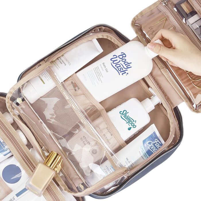 Сумка-органайзер для подорожей NISHEL для жінок, блакитна. Зручна для шампунів, кондиціонерів, пензликів та аксесуарів
