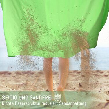 Набір з 2 рушників з мікрофібри: великий (180x90 см) для пляжу та маленький (80x40 см) спортивний. Швидковисихаючі та пісконепроникні рушники для пляжу, сауни, трекінгу (світло-зелений)