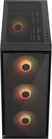 Корпус ПК Aerocool GEOFLOW GBKV2 Micro ATX з 3 RGB вентиляторами та сітчастою передньою панеллю (Чорний)