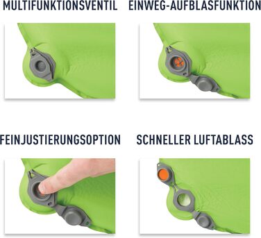 Килимок для кемпінгу Sea to Summit Comfort Light Self Inflating - Green Regular