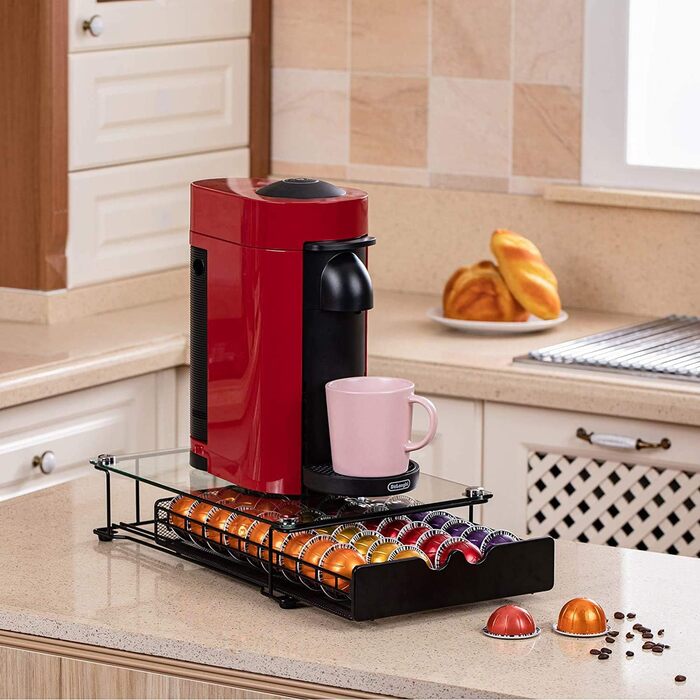 Організатор для капсул Vertuo/Nespresso: тримач для 40 капсул з підсвіткою, для шафи/стільниці