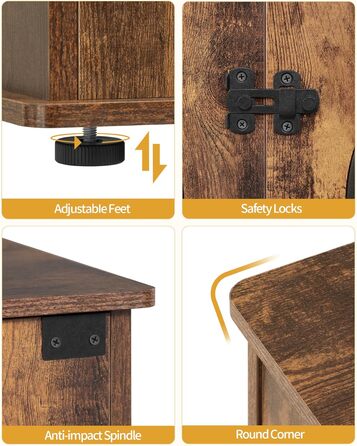 Клітка для собак Hzuaneri, 108 см, 3 двері, сучасний дизайн, для дому, міцна, 108x64x76 см, вінтажний колір, DFC86001B