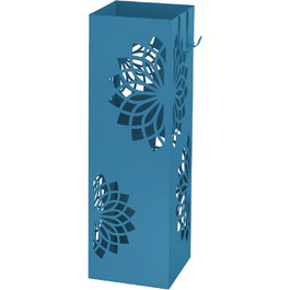 Стійка для парасольки Baroni Home з сучасним дизайном, металева з мандалою, 2 гачки та знімна підставка для збору води, 16 x 16 x 49 см, зелено-блакитна